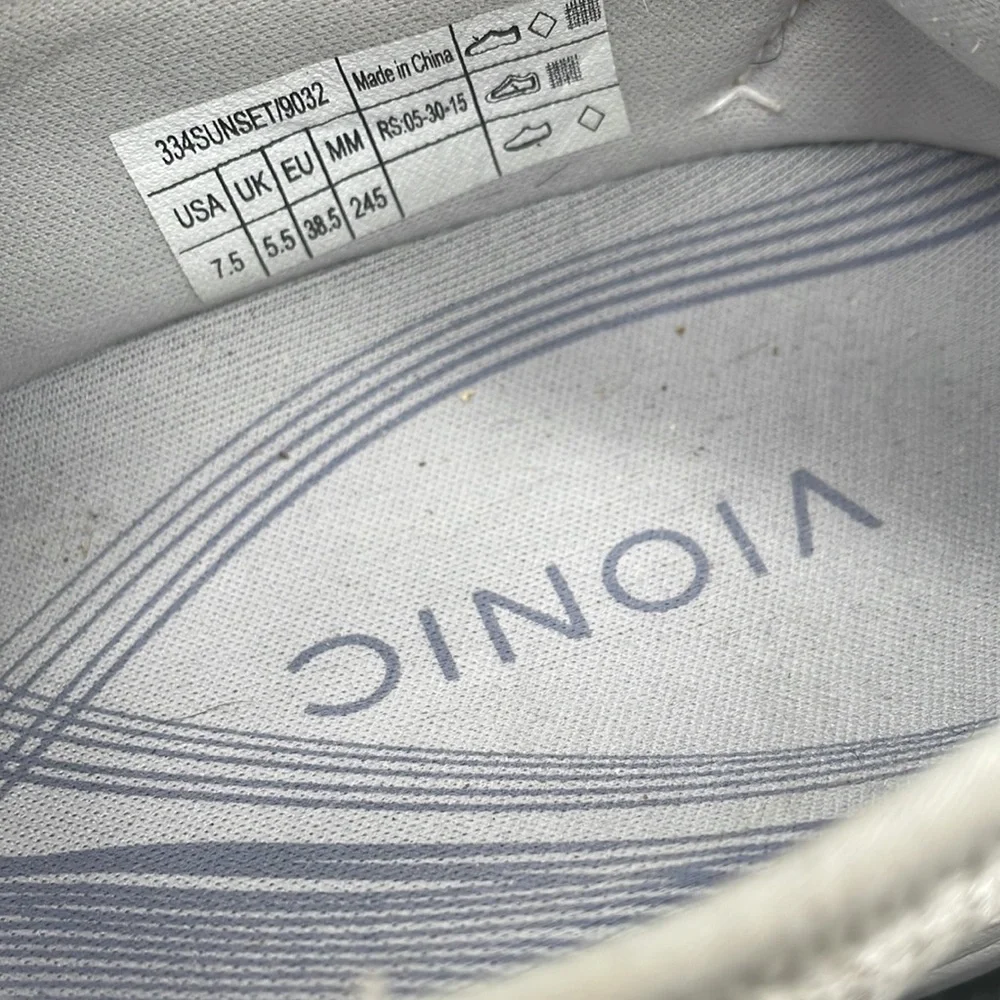 Vionic Sz 7.5 Sunset Mary Jane Sneakers Comfort 1st Ray Technology White EUC - Picture 5 of 8